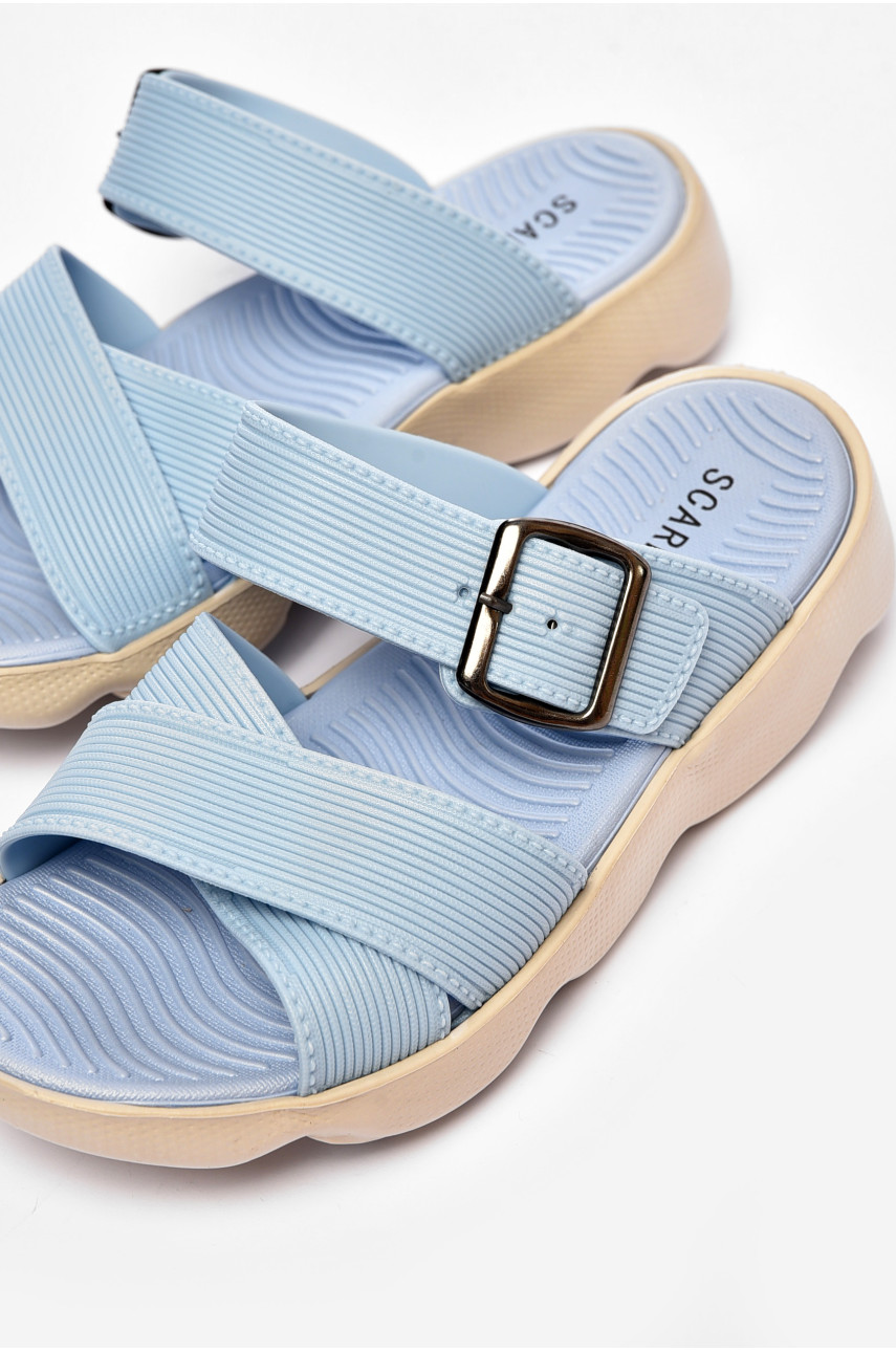 Шльопанці жіночі блакитного кольору 200098