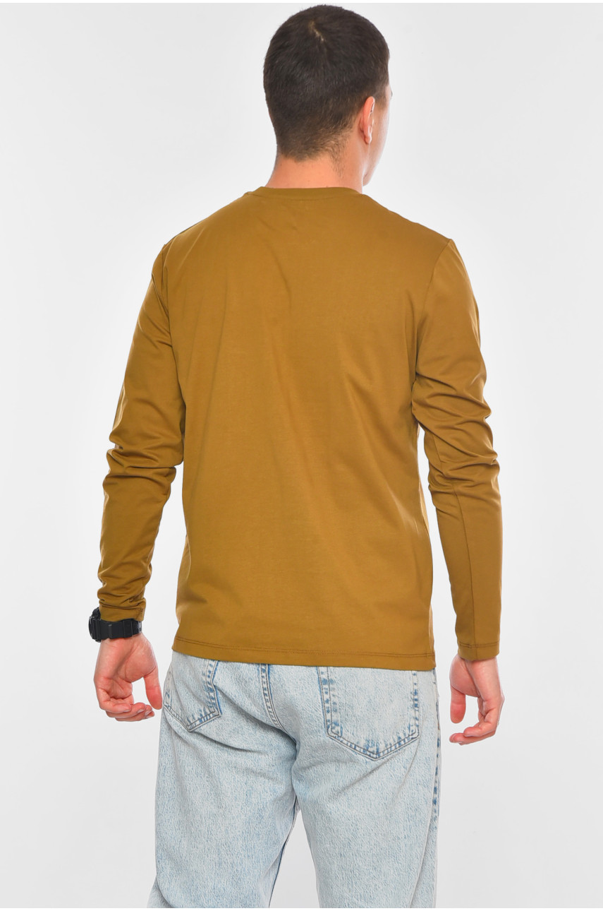 Кофта чоловіча напівбатальна однотонна коричневого кольору GP105 200101