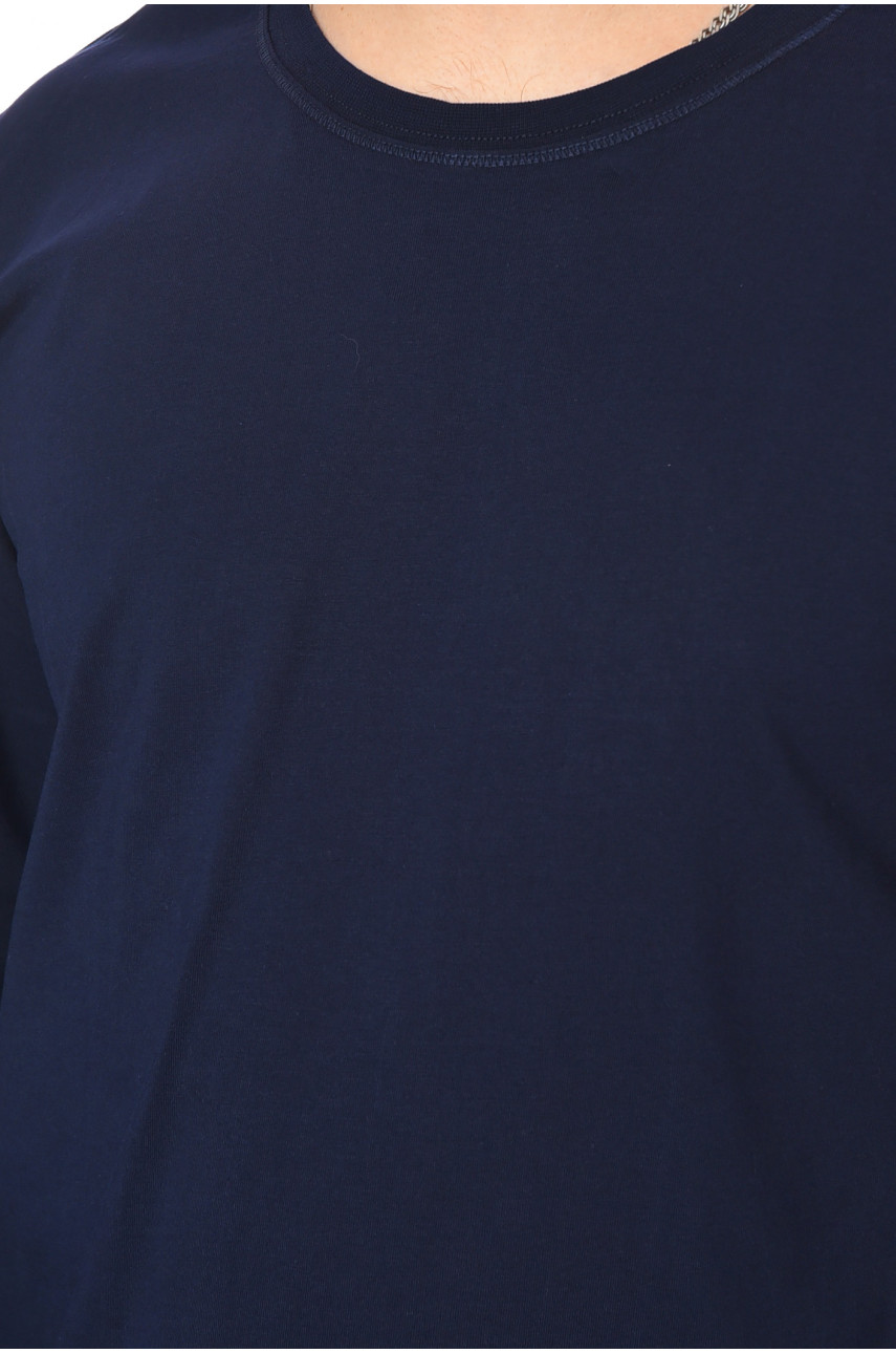 Кофта чоловіча напівботальна однотонна темно-синього кольору GP105 200102