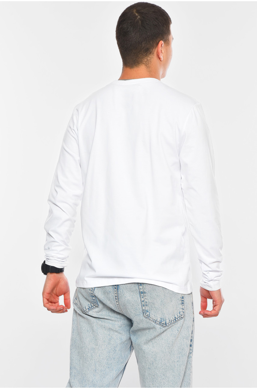 Кофта чоловіча напівботальна однотонна білого кольору GP105 200103