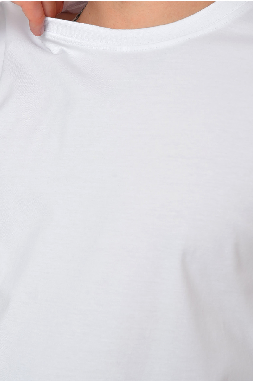 Кофта чоловіча напівботальна однотонна білого кольору GP105 200103