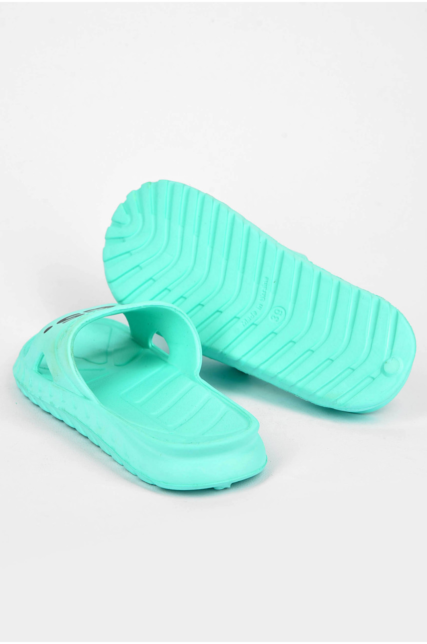 Шлепки пена женские мятного цвета С-74 200105