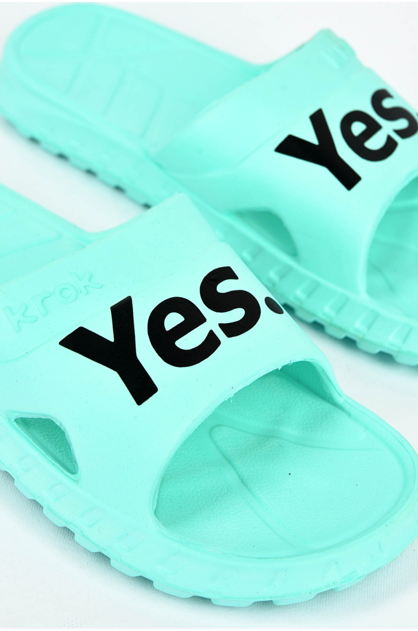 Шлепки пена женские мятного цвета С-74 200105