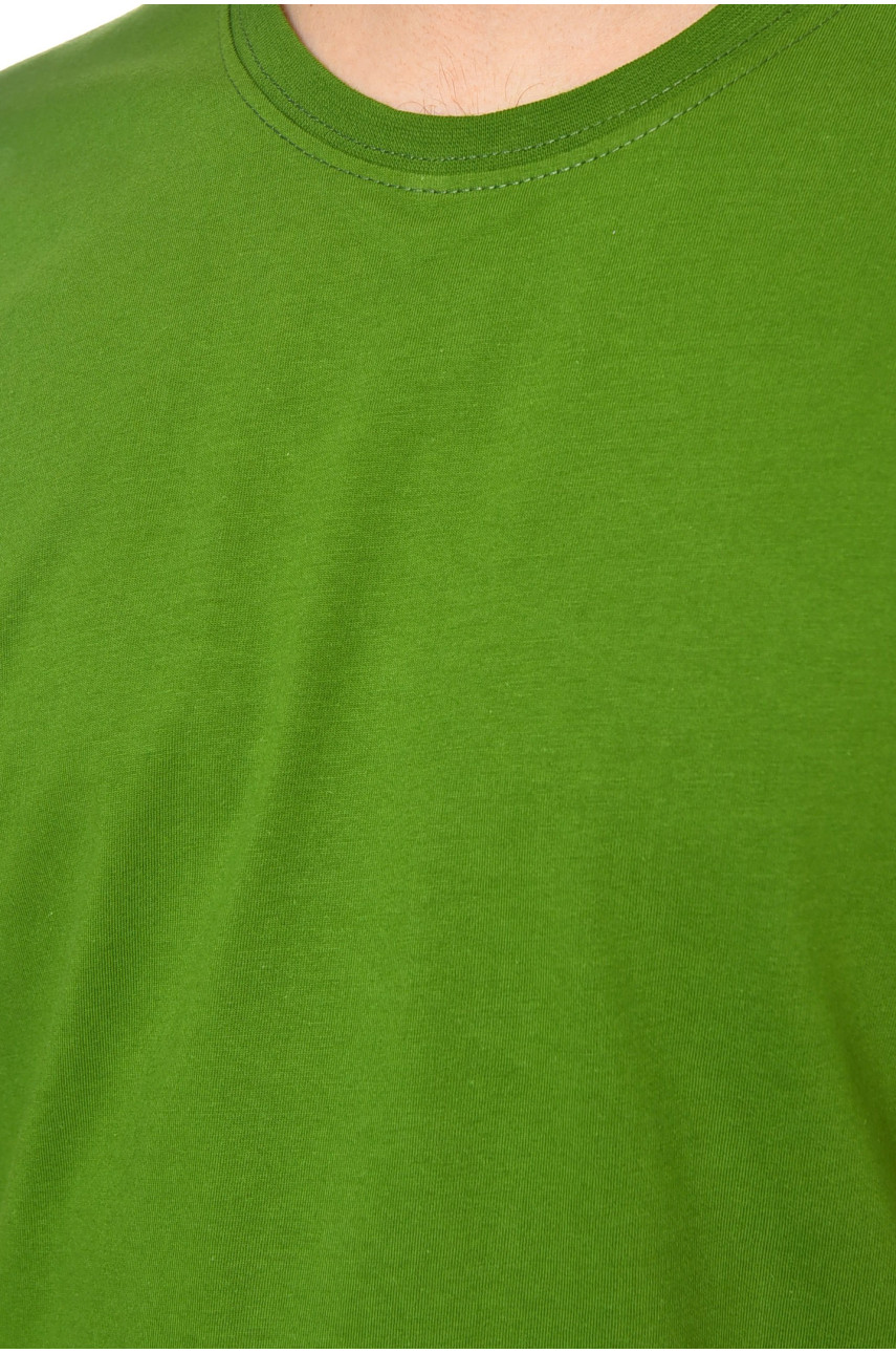 Футболка мужская полубатальная зеленого цвета 200106