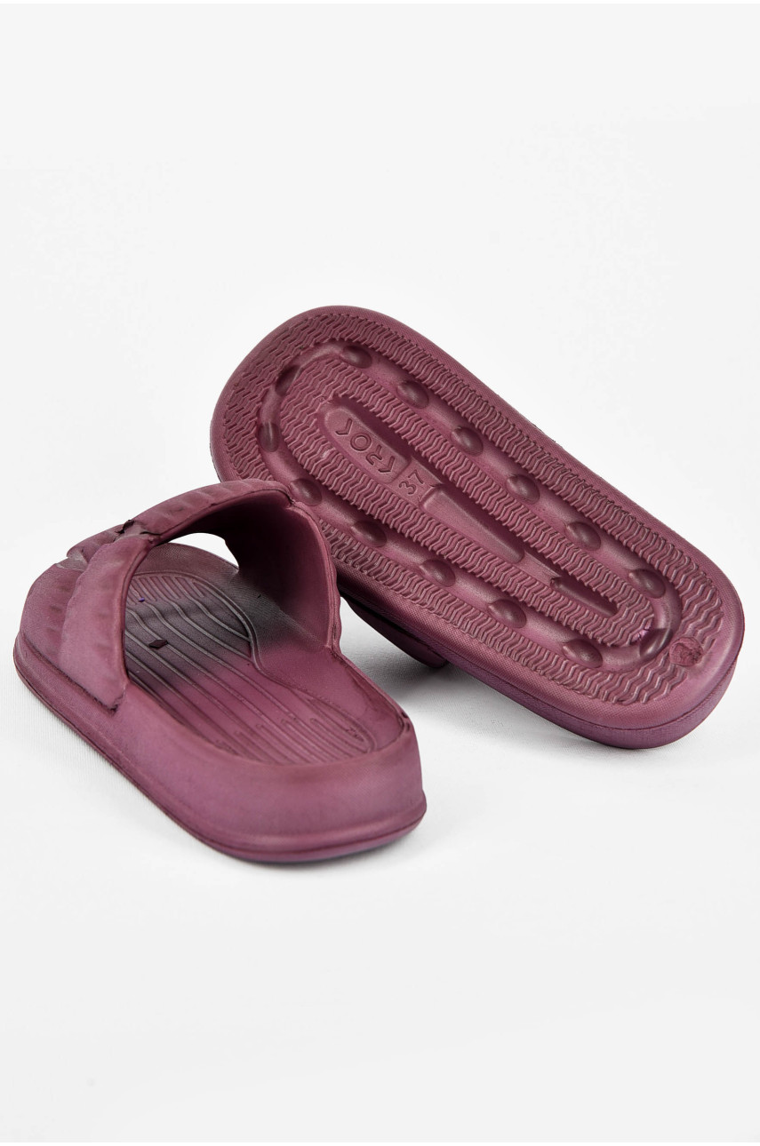 Шлепанцы пена женские бордового цвета Уценка С-95 200107