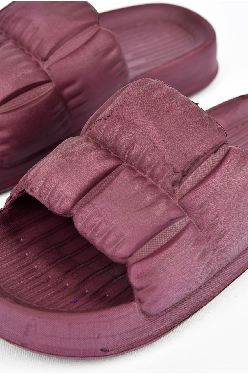 Шлепанцы пена женские бордового цвета Уценка С-95 200107