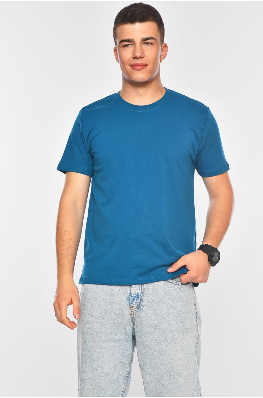 Футболка чоловіча напівбатальна синього кольору 200109 Футболка чоловіча напівбатальна синього кольору 200109