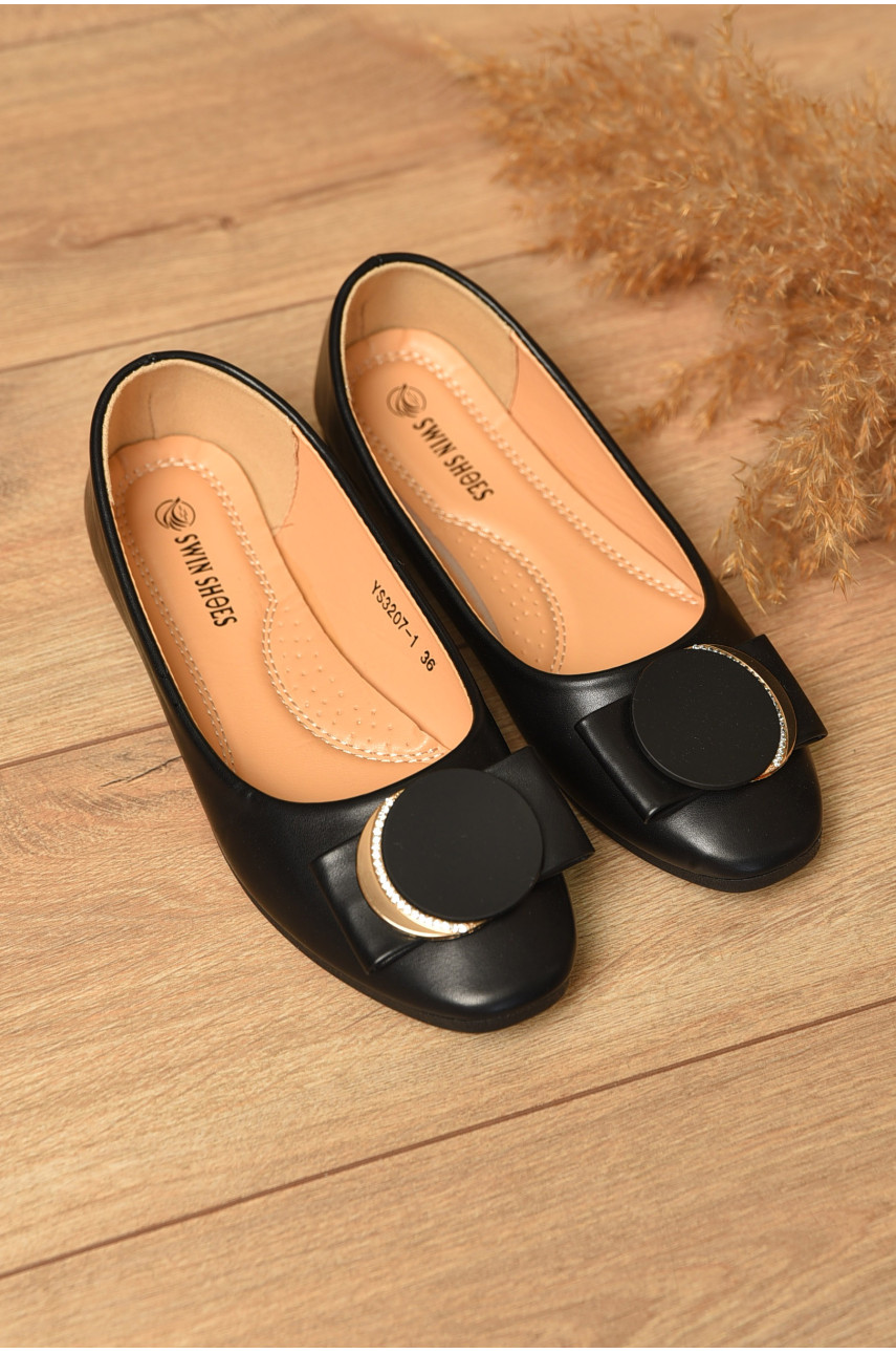 Балетки жіночі чорного кольору 3207-1 200125