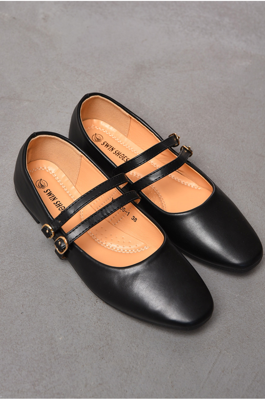 Балетки жіночі чорного кольору 3205-1 200127