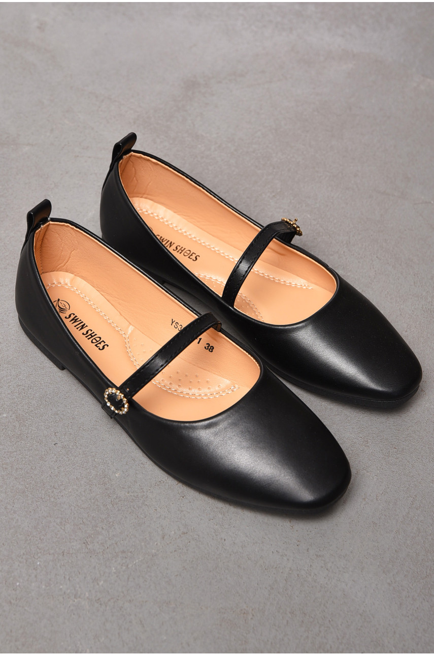 Балетки жіночі чорного кольору 3206-1 200128