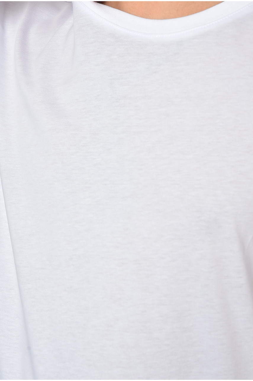 Футболка мужская полубатальная белого цвета 200134 Футболка мужская полубатальная белого цвета 200134