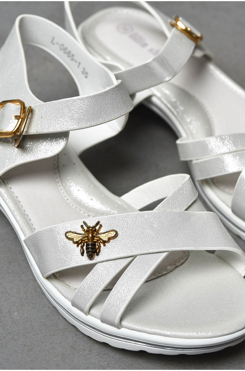 Босоножки для девочки светло-серого цвета L0665-1 200139