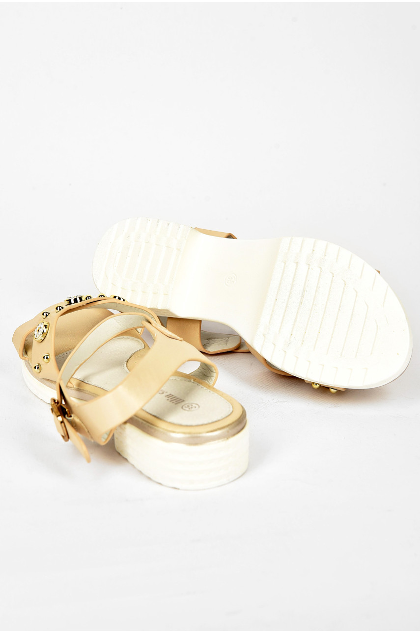 Босоножки для девочки бежевого цвета L0657-2 200140