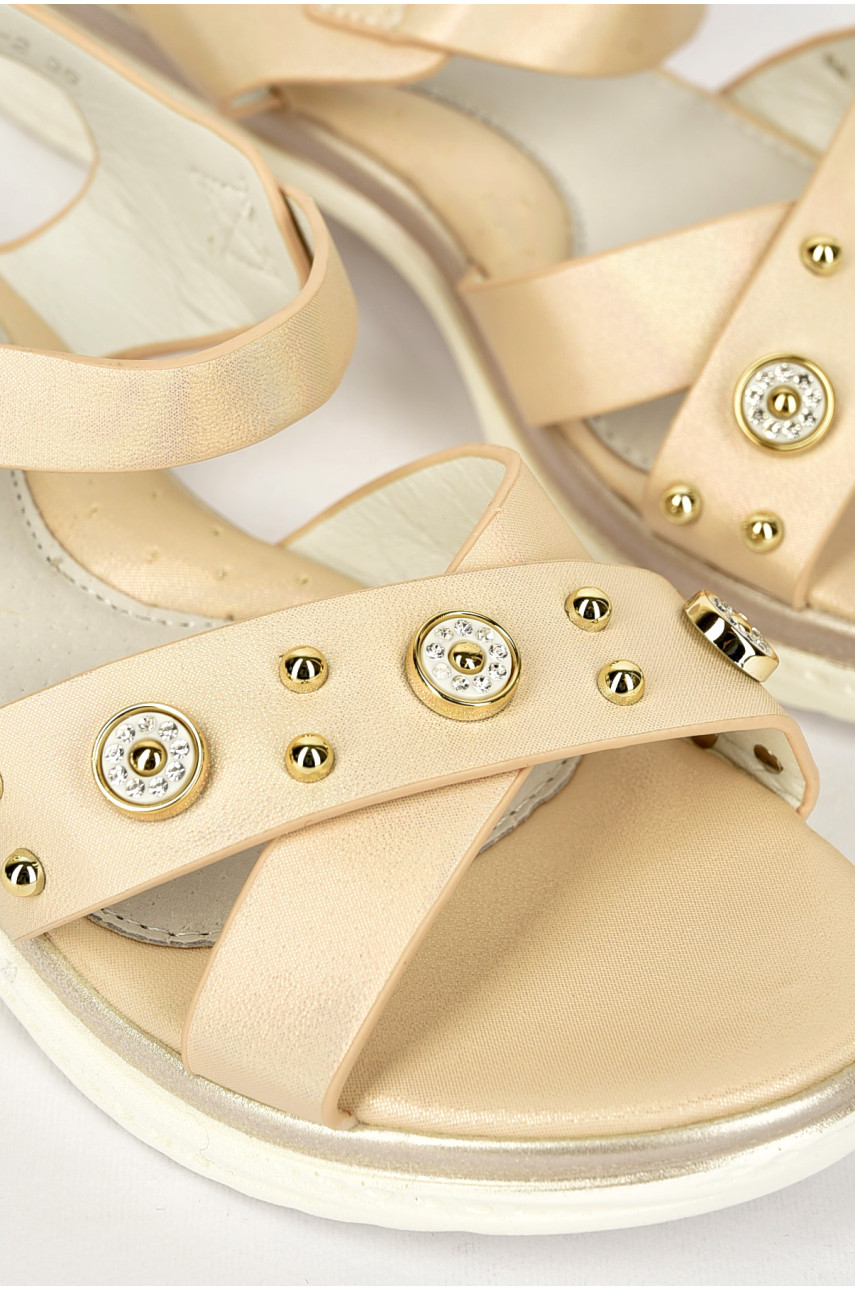 Босоножки для девочки бежевого цвета L0657-2 200140