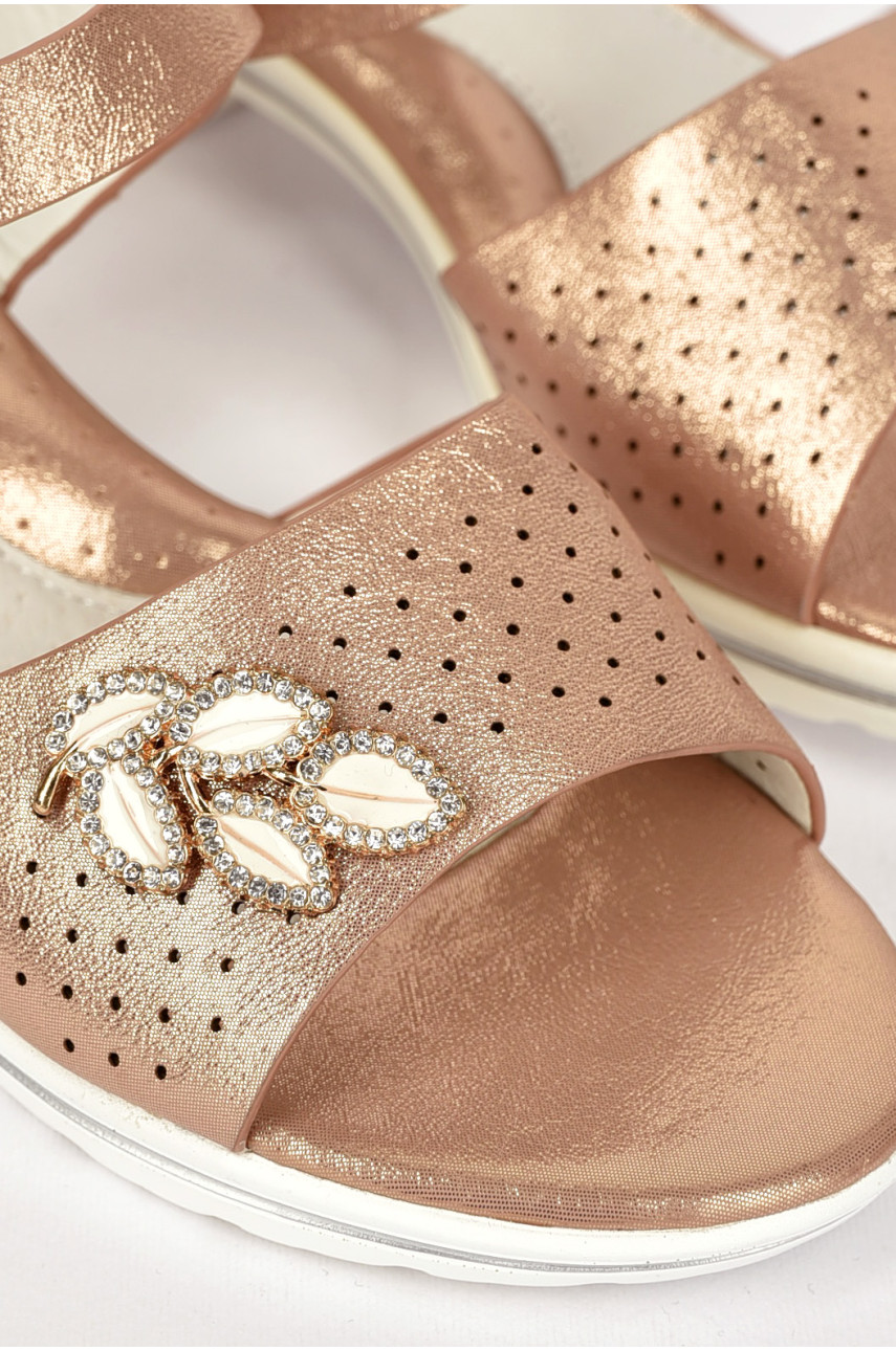 Босоножки для девочки светло-коричневого цвета L0663-4 200145 Босоножки для девочки светло-коричневого цвета L0663-4 200145