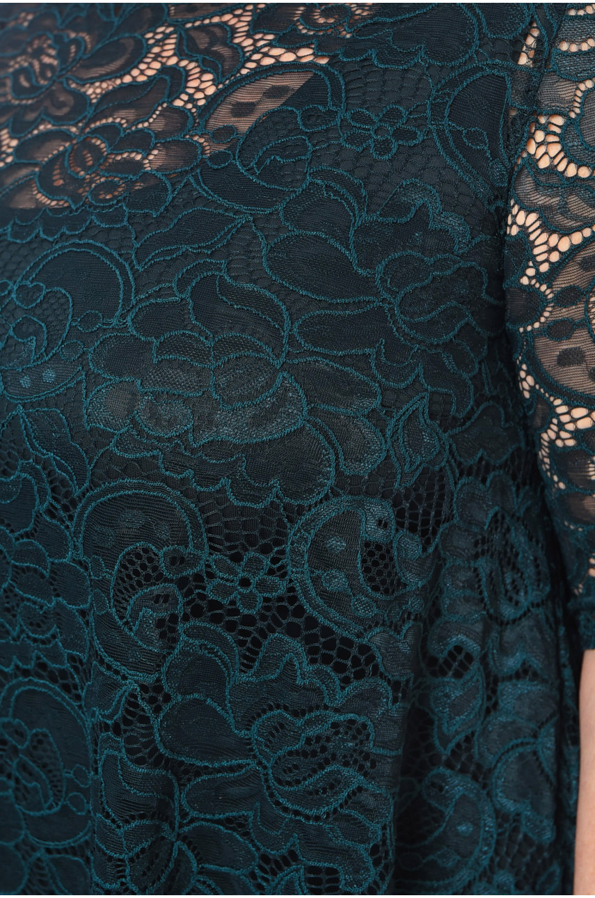 Платье женское полубатальное зеленого цвета 8214 200176