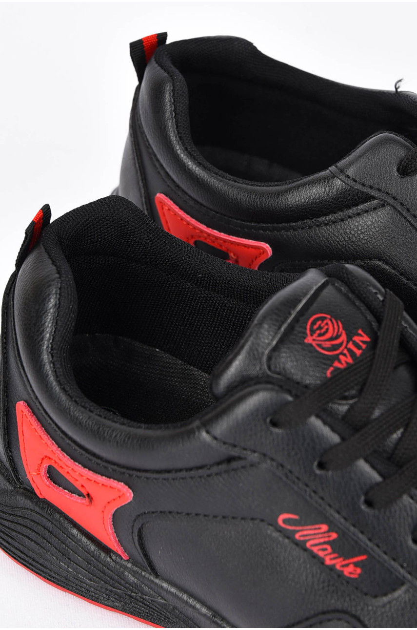 Кроссовки мужские черного цвета на шнуровке SL1013-2 200177 Кроссовки мужские черного цвета на шнуровке SL1013-2 200177