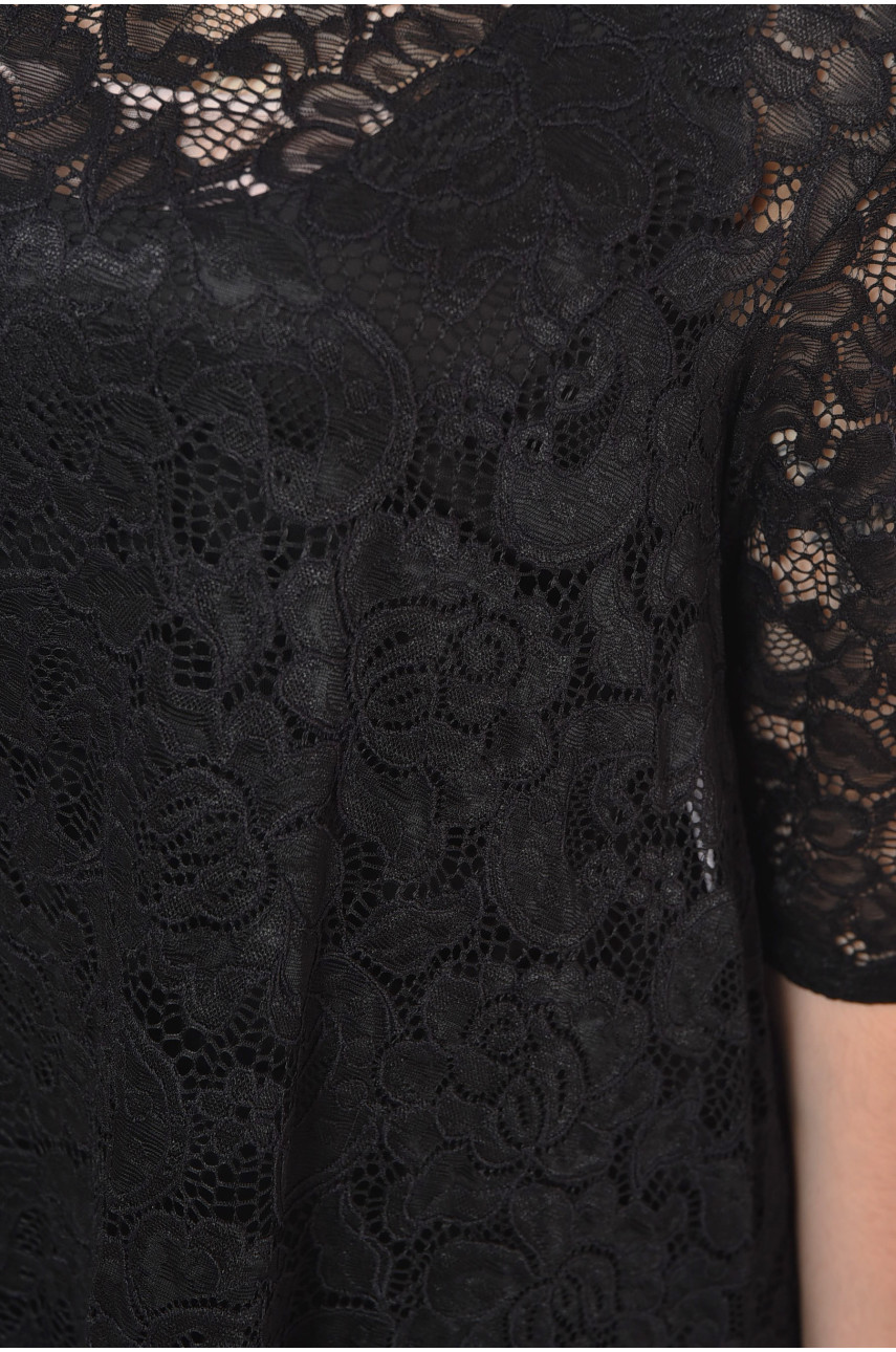 Сукня жіноча напівбатальна чорного кольору 8214 200180 Сукня жіноча напівбатальна чорного кольору 8214 200180