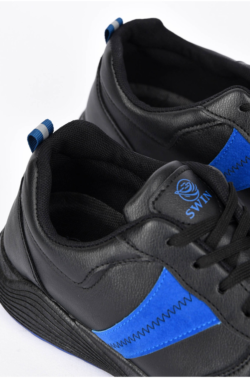 Кросівки чоловічі чорного кольору на шнурівці SL1019-2 200186