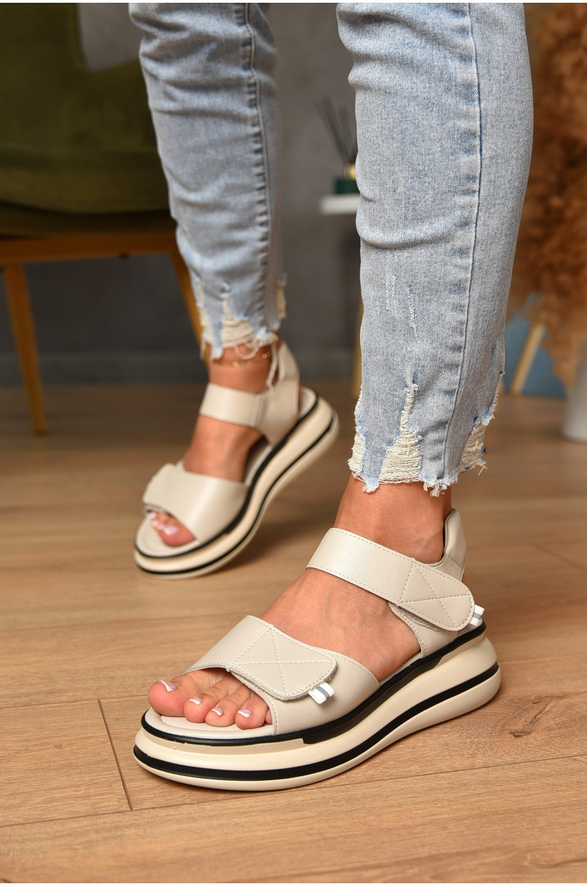 Сандалии женские бежевого цвета F2036-3 200195