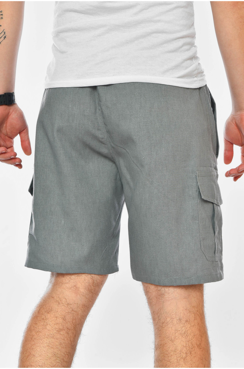 Шорты мужские однотонные серого цвета 2101 200202