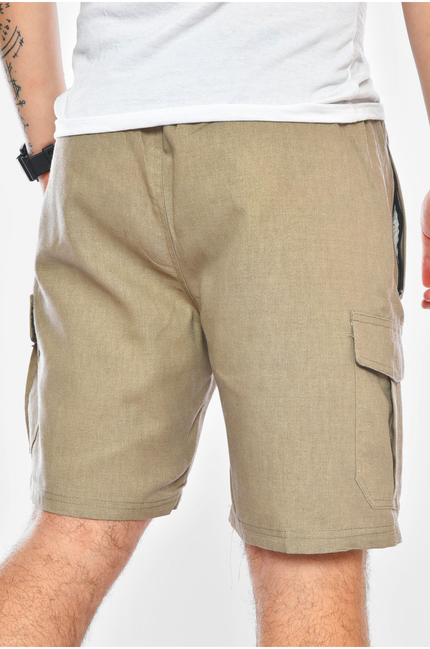 Шорты мужские однотонные тёмно-бежевого цвета 2101 200203