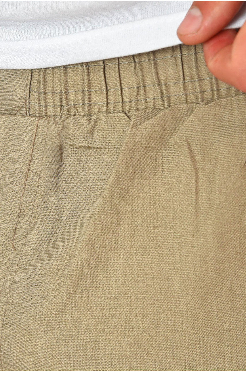 Шорты мужские однотонные тёмно-бежевого цвета 2101 200203