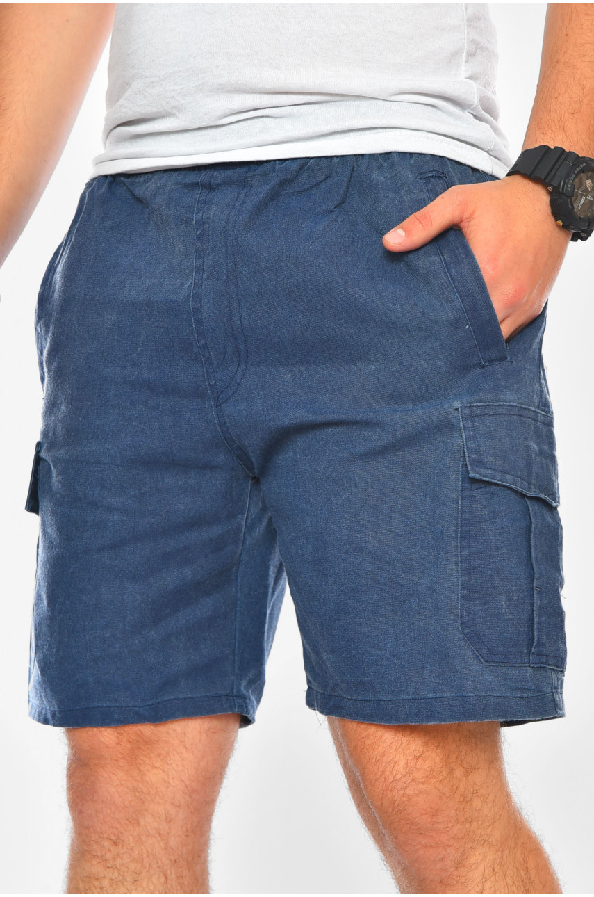 Шорти чоловічі однотонні темно-синього кольору 2101 200204 Шорти чоловічі однотонні темно-синього кольору 2101 200204