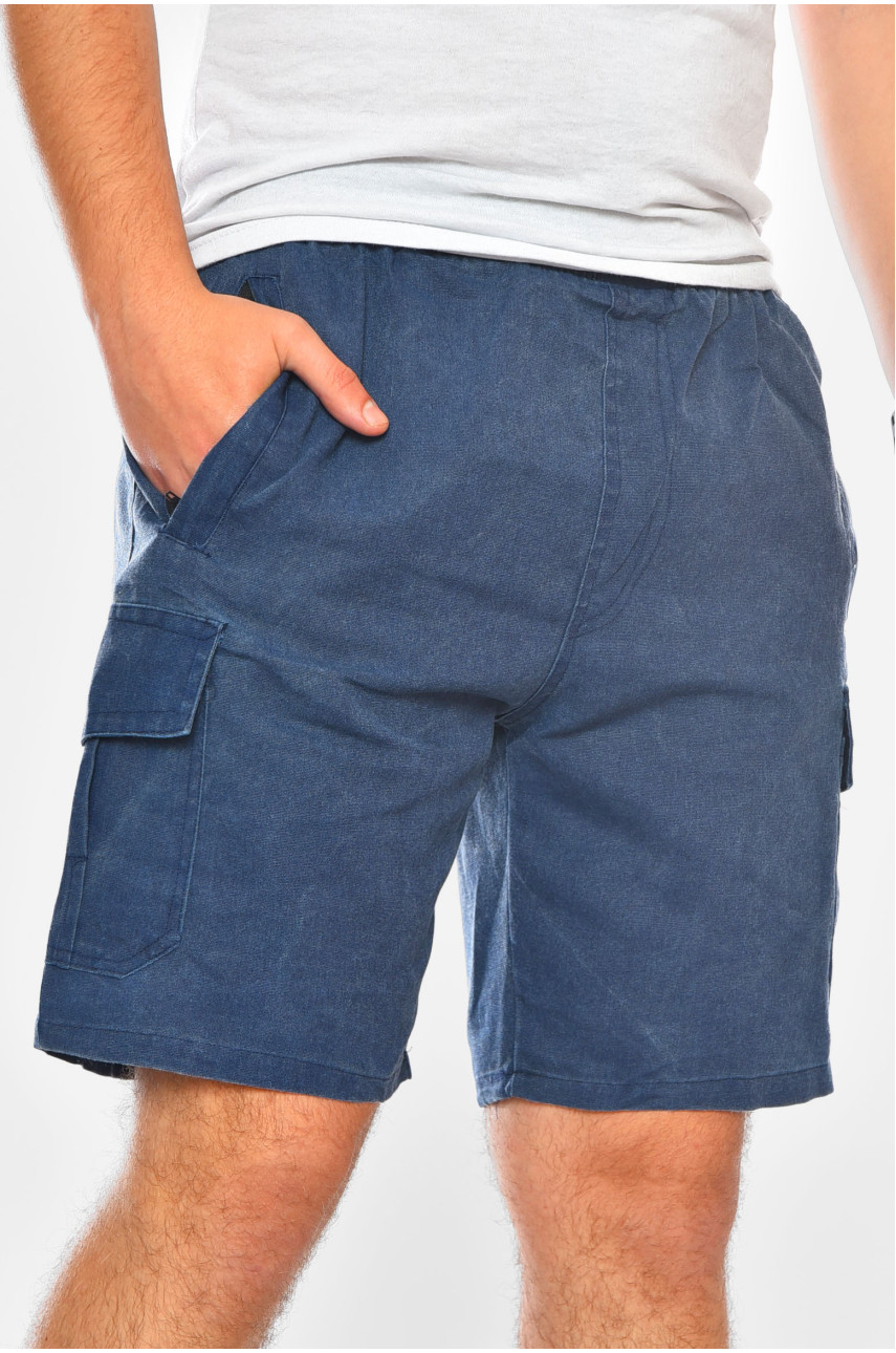 Шорти чоловічі однотонні темно-синього кольору 2101 200204 Шорти чоловічі однотонні темно-синього кольору 2101 200204