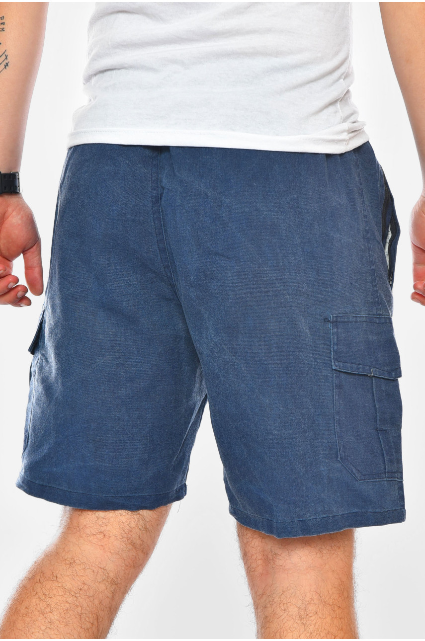 Шорти чоловічі однотонні темно-синього кольору 2101 200204 Шорти чоловічі однотонні темно-синього кольору 2101 200204