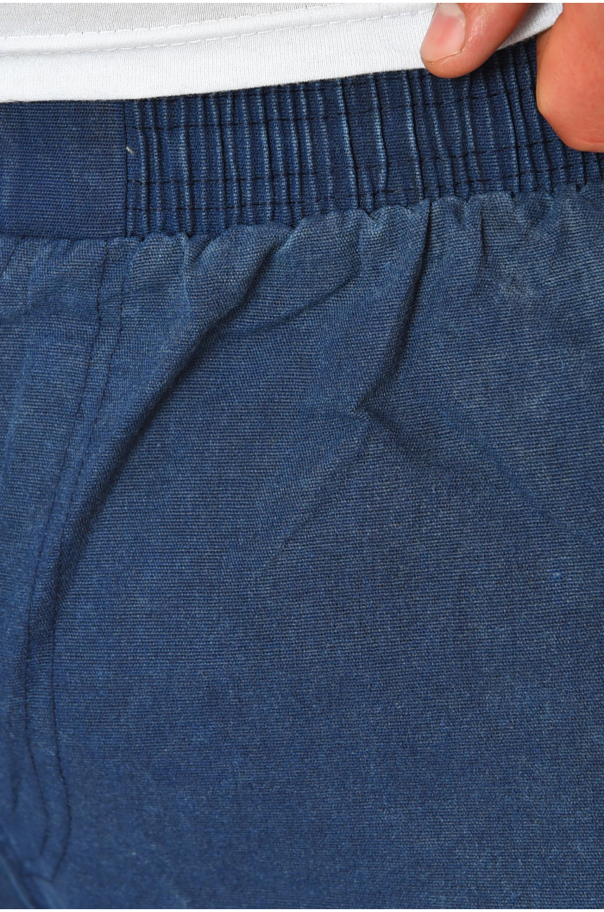 Шорти чоловічі однотонні темно-синього кольору 2101 200204 Шорти чоловічі однотонні темно-синього кольору 2101 200204