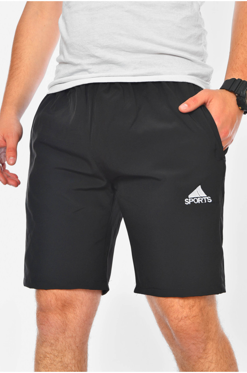Шорты мужские однотонные черного цвета 510 200222 Шорты мужские однотонные черного цвета 510 200222
