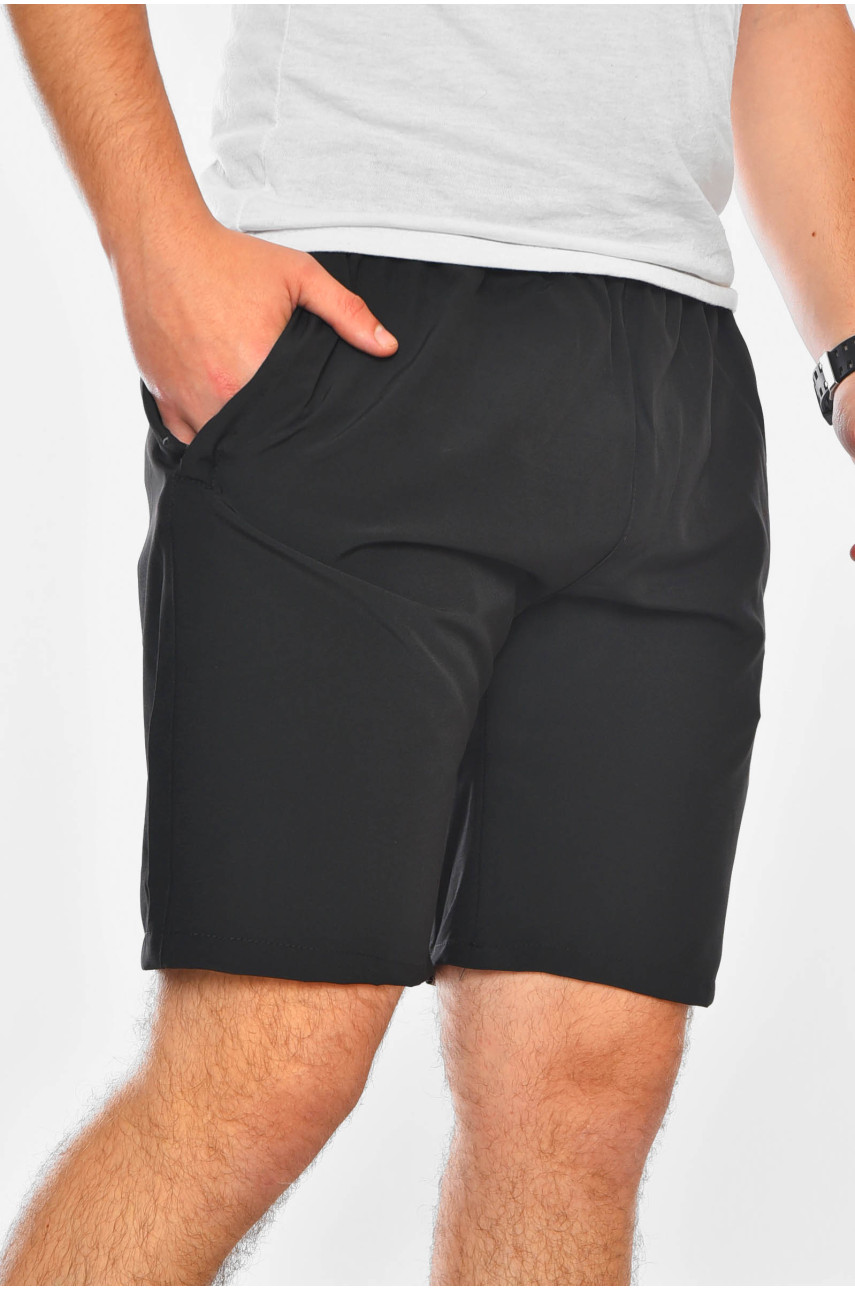 Шорты мужские однотонные черного цвета 510 200222 Шорты мужские однотонные черного цвета 510 200222