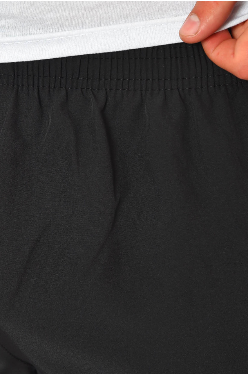 Шорты мужские однотонные черного цвета 510 200222 Шорты мужские однотонные черного цвета 510 200222
