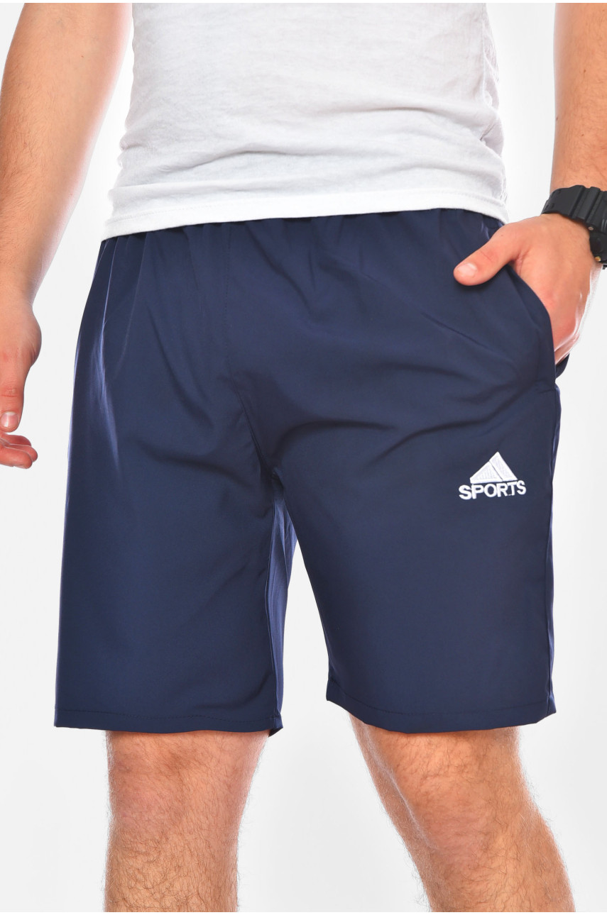 Шорты мужские однотонные тёмно-синего цвета 510 200223 Шорты мужские однотонные тёмно-синего цвета 510 200223