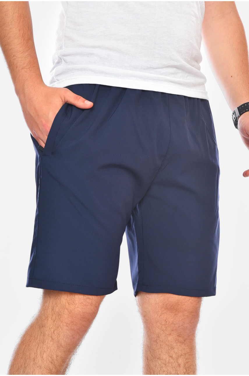Шорты мужские однотонные тёмно-синего цвета 510 200223 Шорты мужские однотонные тёмно-синего цвета 510 200223