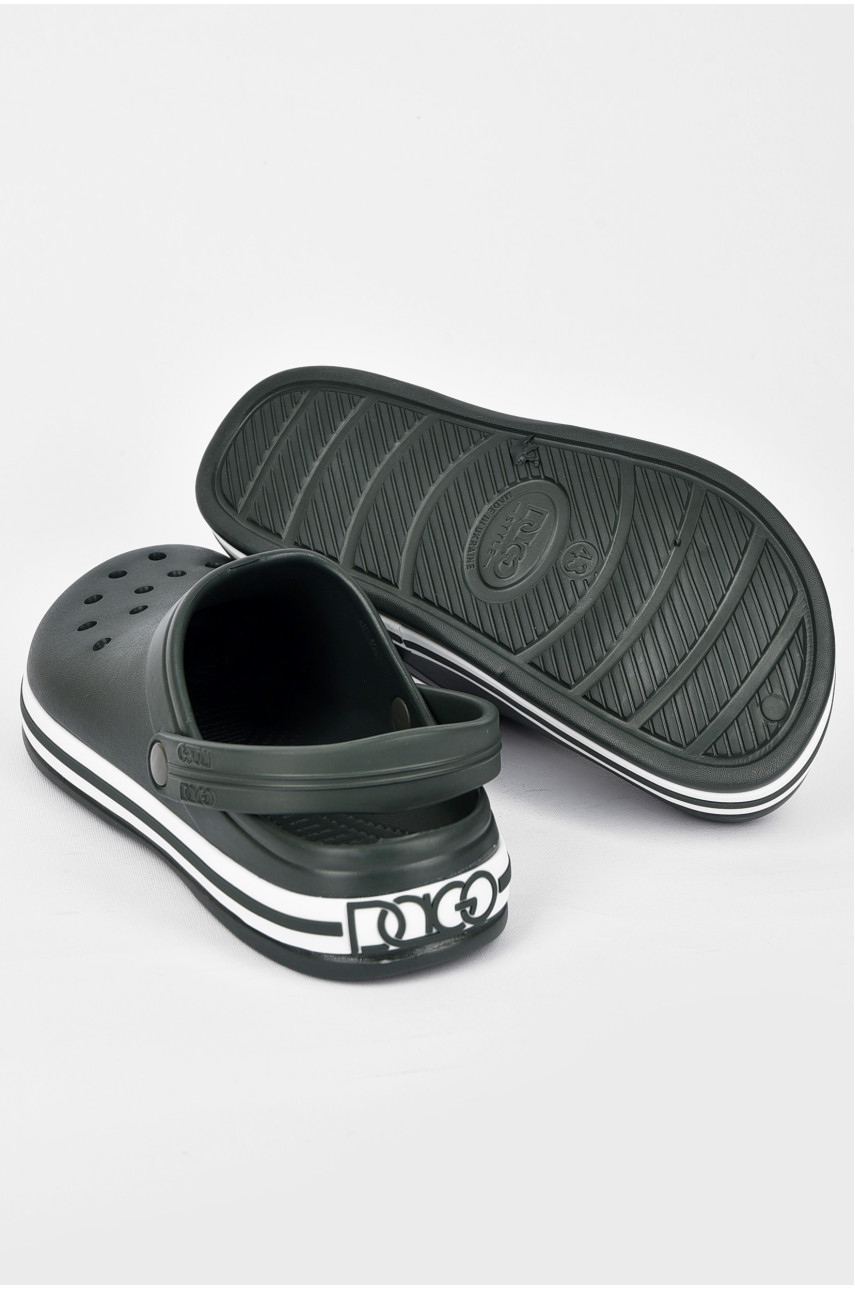 Кроксы мужские темно-зеленого цвета 520 200227 Кроксы мужские темно-зеленого цвета 520 200227