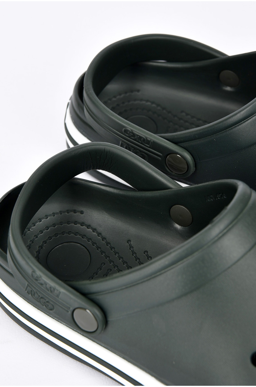 Кроксы мужские темно-зеленого цвета 520 200227 Кроксы мужские темно-зеленого цвета 520 200227