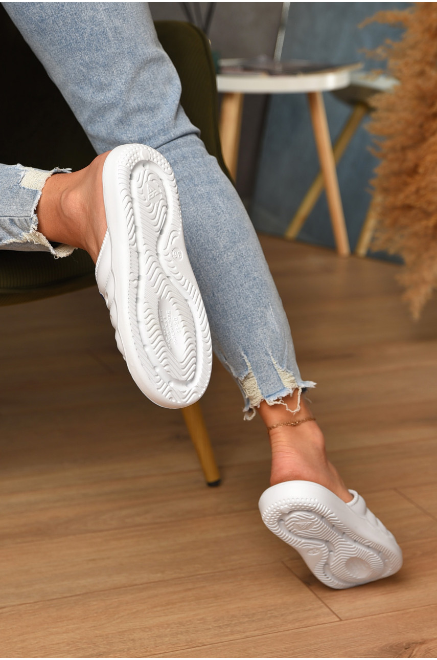 Шлепанцы пена женские белого цвета DS-66 200241