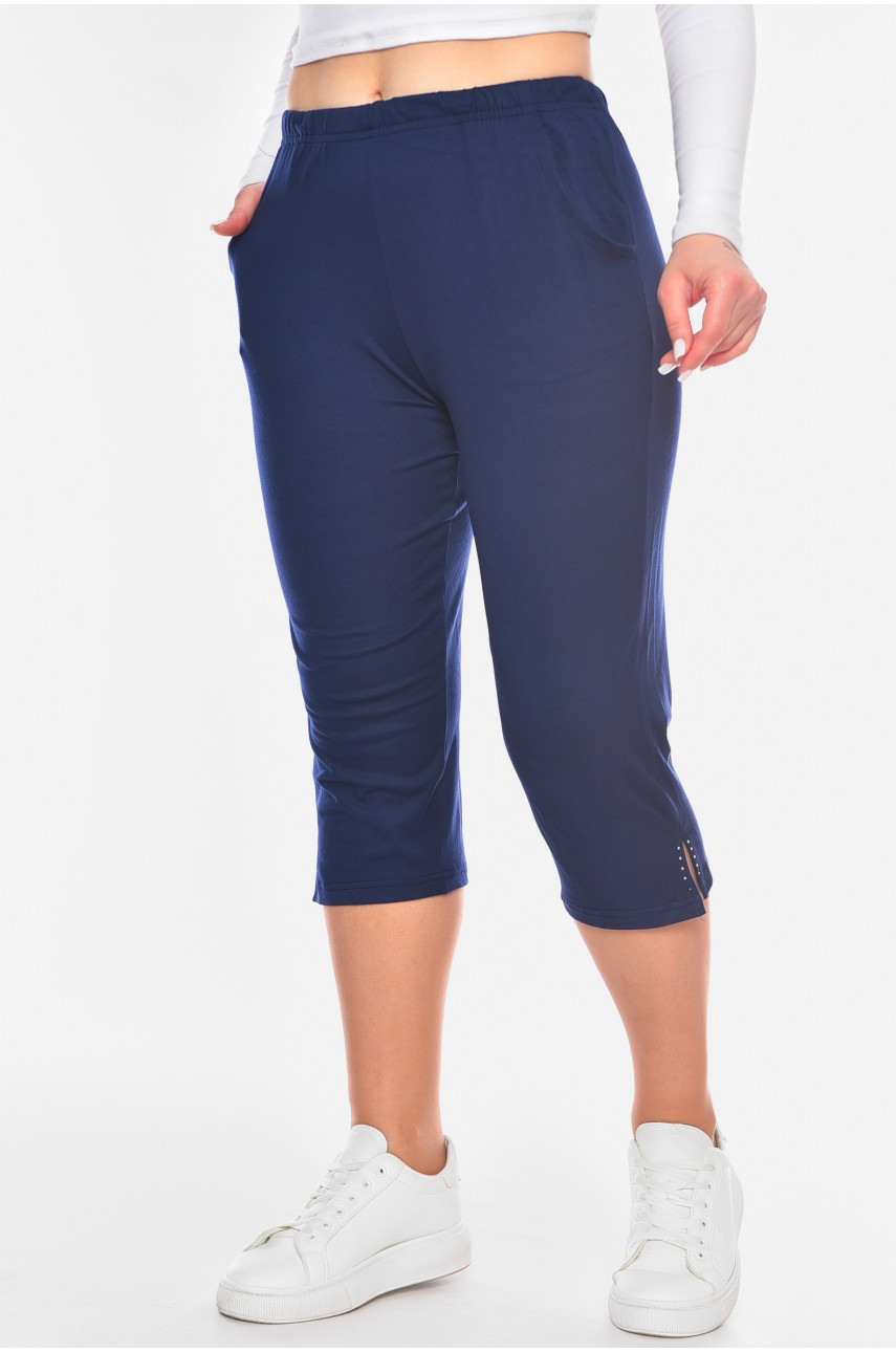 Бриджі жіночі напівбатальні темно-синього кольору 7172 200263 Бриджі жіночі напівбатальні темно-синього кольору 7172 200263