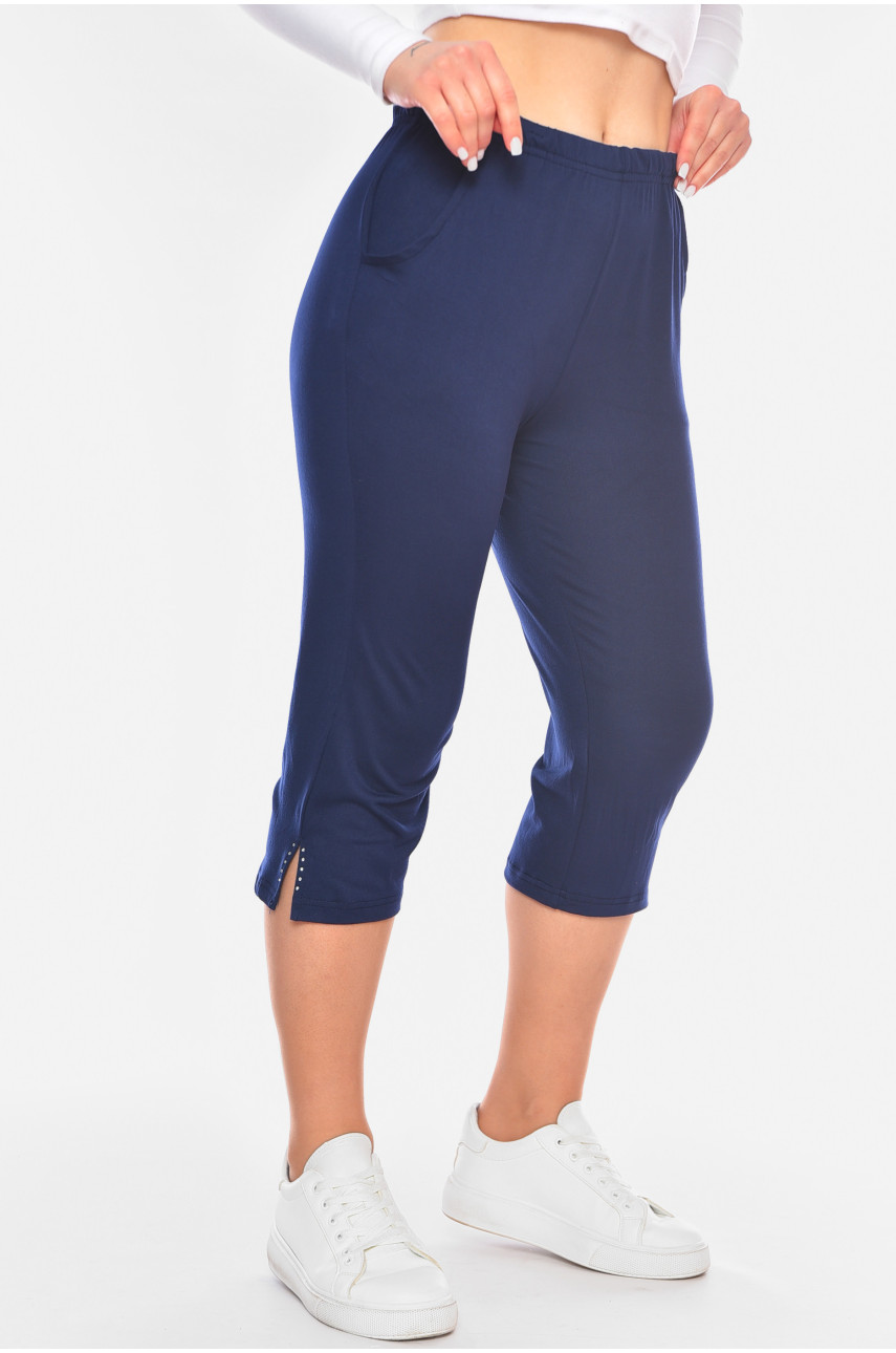 Бриджі жіночі напівбатальні темно-синього кольору 7172 200263 Бриджі жіночі напівбатальні темно-синього кольору 7172 200263