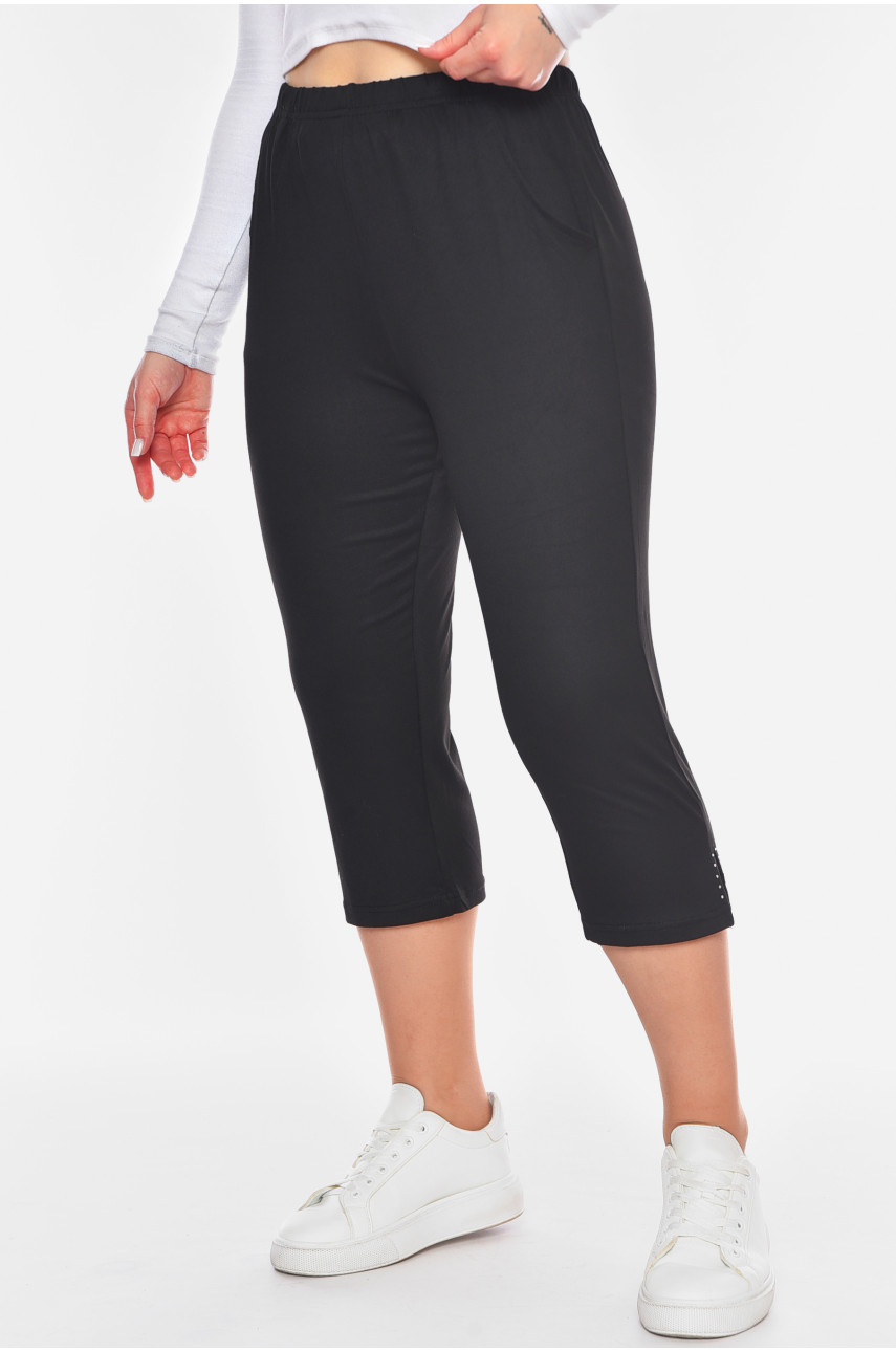 Бриджі жіночі напівбатальні чорного кольору 7172 200272