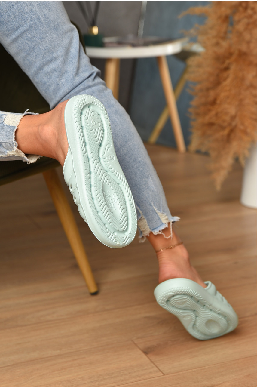 Шлепанцы пена женские мятного цвета DS-66 200273