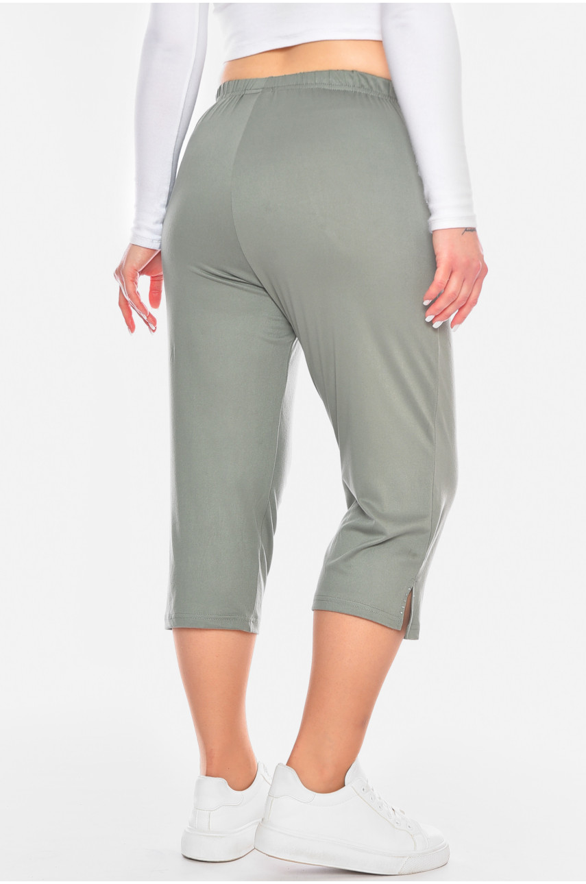 Бриджи женские полубатальные мятного цвета 7172 200275