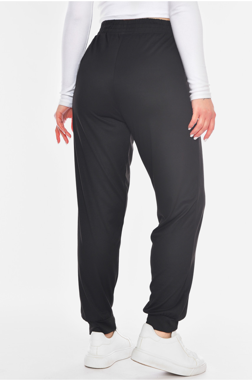 Штаны женские полубатальные черного цвета А2810 200279