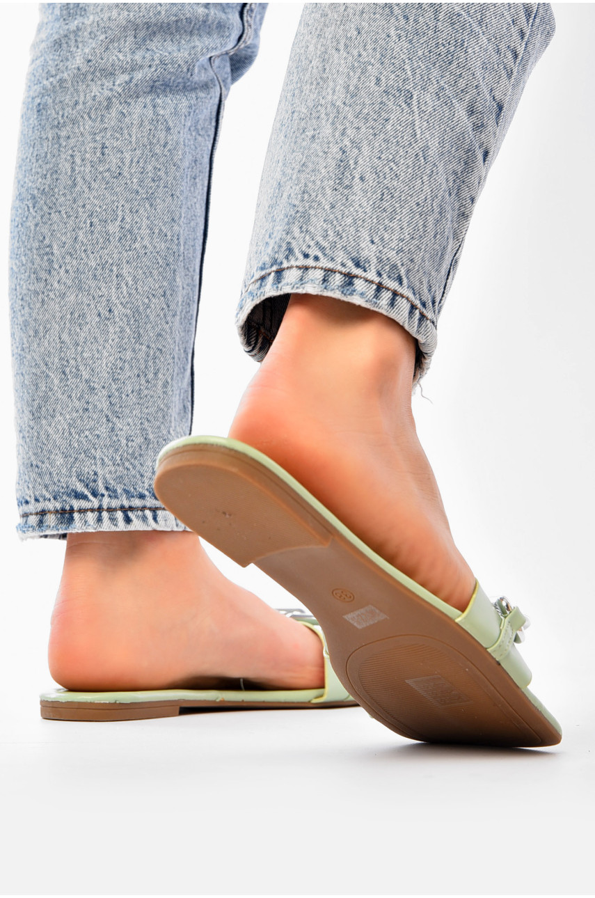 Шльопанці жіночі м'ятного кольору 9022-5 200282