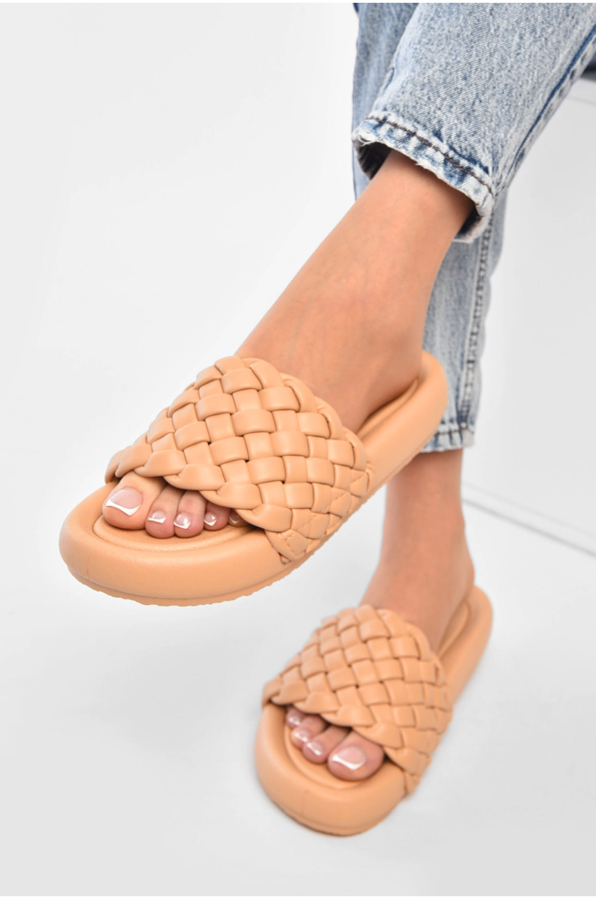 Шльопанці жіночі темно-бежевого кольору S210-2 200285