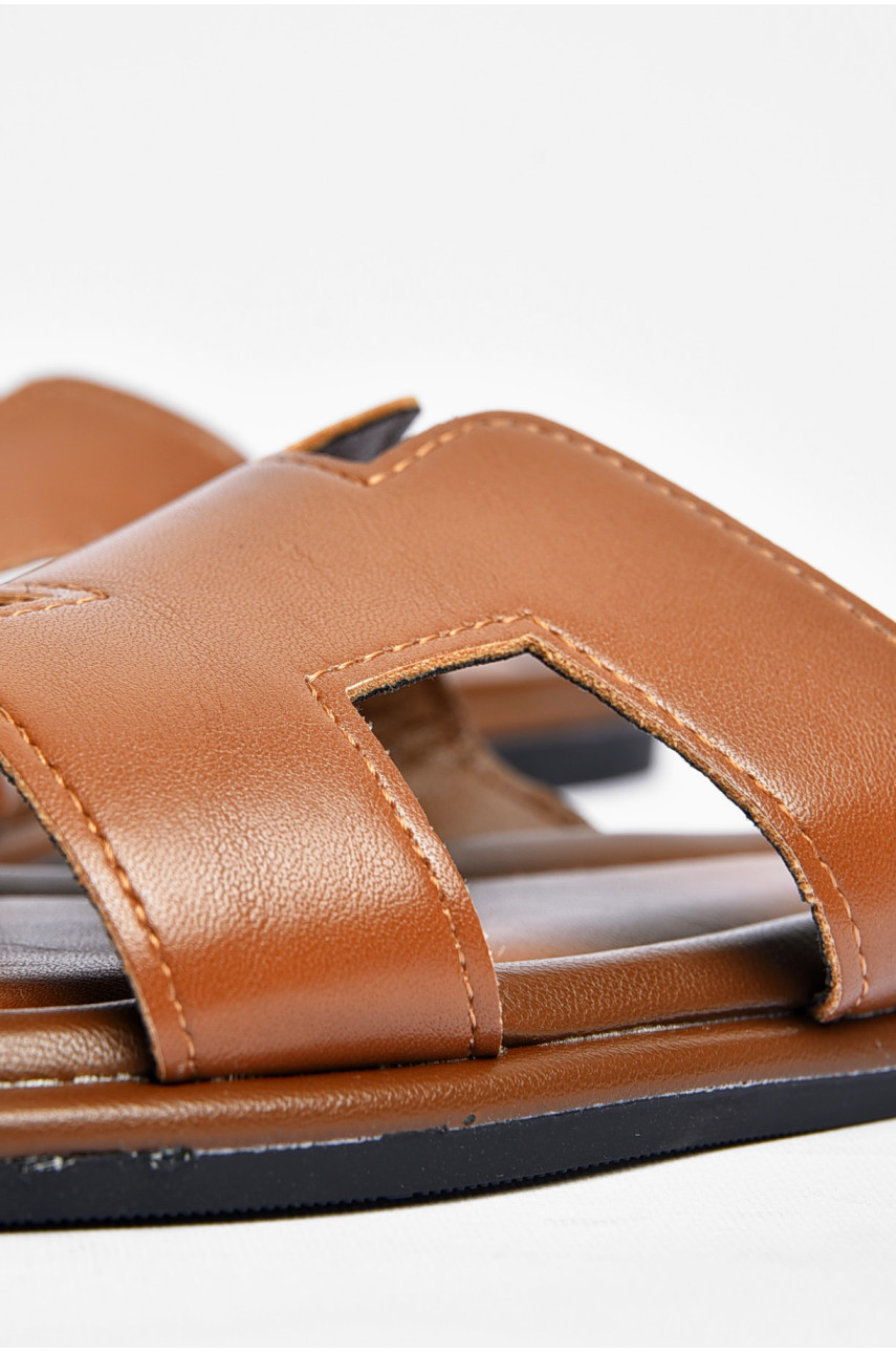 Шльопанці жіночі коричневого кольору Y035-3 200288