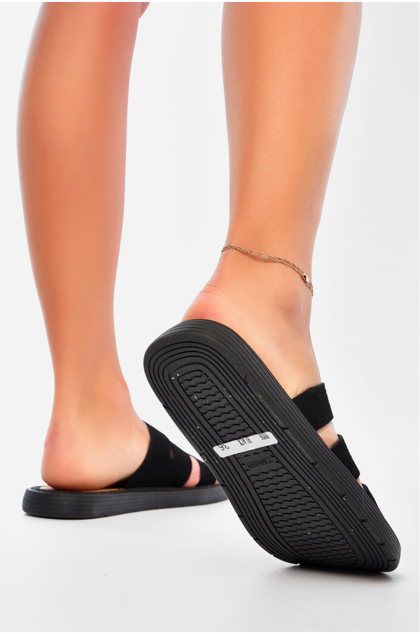 Шльопанці жіночі чорного кольору Y026 200298