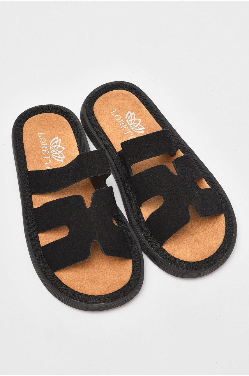 Шльопанці жіночі чорного кольору Y026 200298